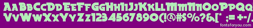 Beckerblacknf Font – Green Fonts on Purple Background