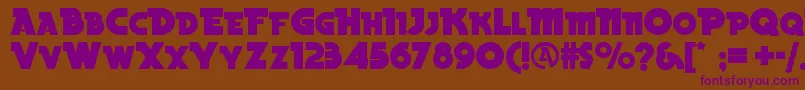 Beckerblacknf Font – Purple Fonts on Brown Background