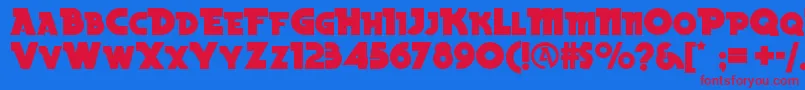 Шрифт Beckerblacknf – красные шрифты на синем фоне