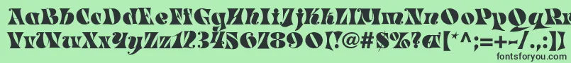 MasqueradeMedium Font – Black Fonts on Green Background