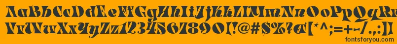MasqueradeMedium Font – Black Fonts on Orange Background