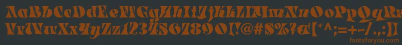 MasqueradeMedium Font – Brown Fonts on Black Background