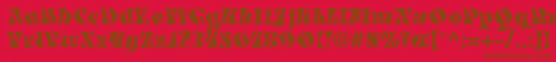 MasqueradeMedium Font – Brown Fonts on Red Background