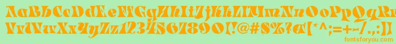 MasqueradeMedium Font – Orange Fonts on Green Background