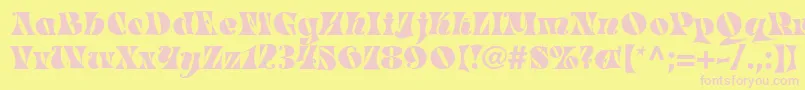 MasqueradeMedium Font – Pink Fonts on Yellow Background