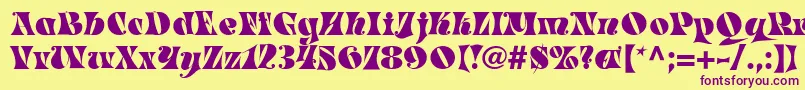 MasqueradeMedium Font – Purple Fonts on Yellow Background