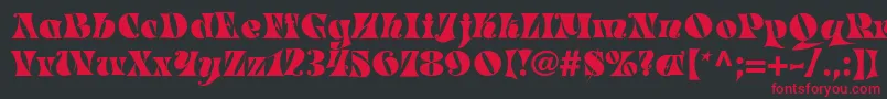 MasqueradeMedium-Schriftart – Rote Schriften auf schwarzem Hintergrund