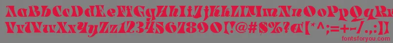 MasqueradeMedium Font – Red Fonts on Gray Background