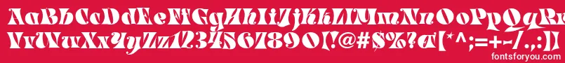 MasqueradeMedium Font – White Fonts on Red Background