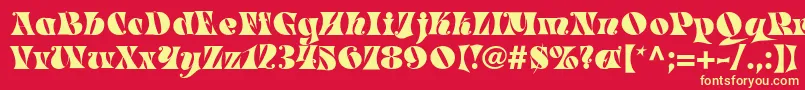 MasqueradeMedium Font – Yellow Fonts on Red Background