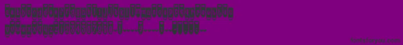 Police Pophe – polices noires sur fond violet