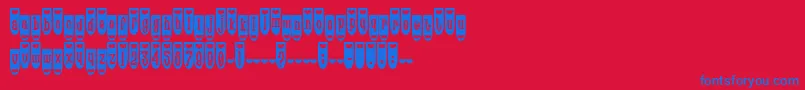 Pophe Font – Blue Fonts on Red Background