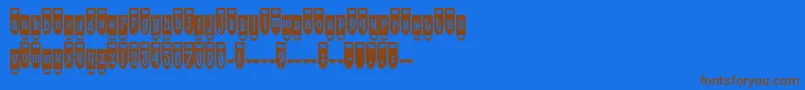 Pophe Font – Brown Fonts on Blue Background