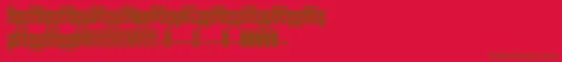 Pophe Font – Brown Fonts on Red Background
