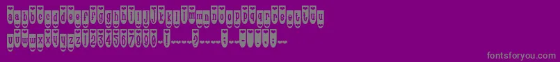 Pophe Font – Gray Fonts on Purple Background