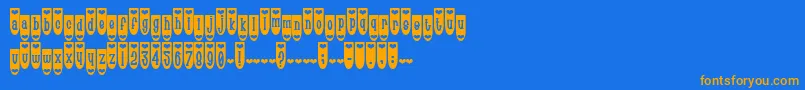 En savoir plus sur la police Pophe Police Pophe – polices orange sur fond bleu