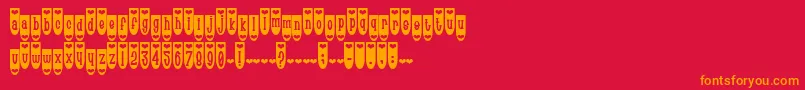 Pophe Font – Orange Fonts on Red Background
