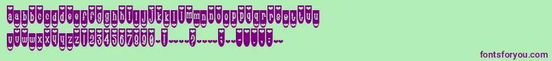 Pophe Font – Purple Fonts on Green Background
