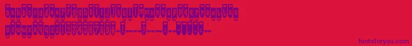 Pophe-Schriftart – Violette Schriften auf rotem Hintergrund