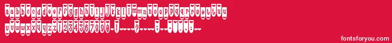 Pophe Font – White Fonts on Red Background