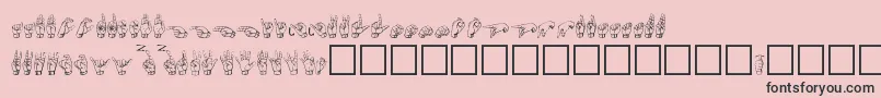 Gallaudetregular Font – Black Fonts on Pink Background