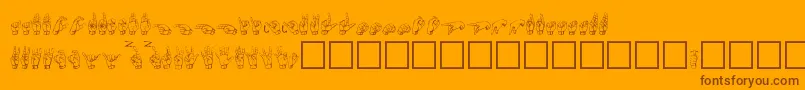 Gallaudetregular Font – Brown Fonts on Orange Background