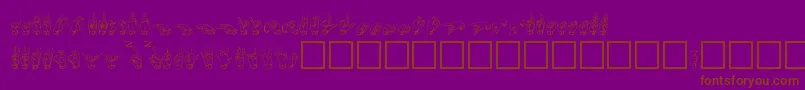 Gallaudetregular Font – Brown Fonts on Purple Background