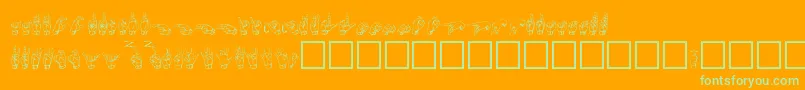Gallaudetregular Font – Green Fonts on Orange Background