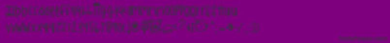 Fonte Whoababy – fontes pretas em um fundo violeta