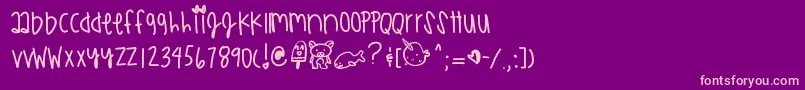 Whoababy Font – Pink Fonts on Purple Background