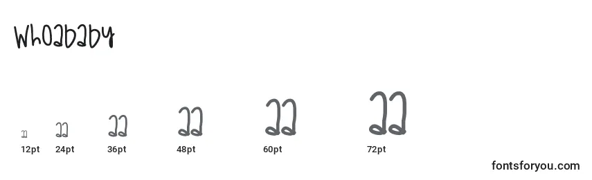 Whoababy Font Sizes