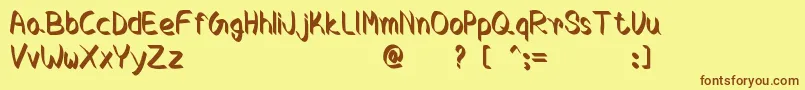 Crocus Font – Brown Fonts on Yellow Background