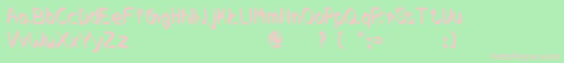 Crocus Font – Pink Fonts on Green Background
