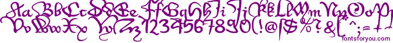 WirwenzlawRough Font – Purple Fonts on White Background