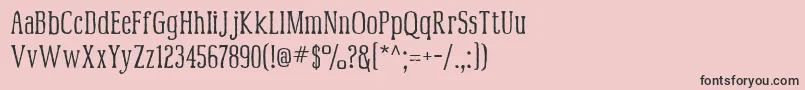 フォントMcfoodpoisoning1 – ピンクの背景に黒い文字