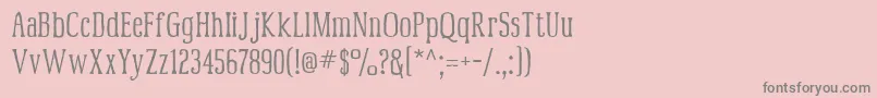 フォントMcfoodpoisoning1 – ピンクの背景に灰色の文字