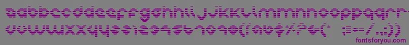 フォントCharliesAnglesGradient – 紫色のフォント、灰色の背景
