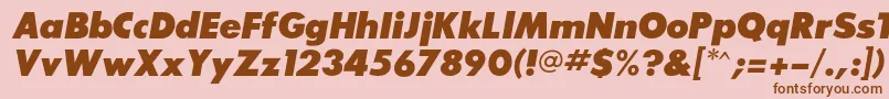 SansserifexbflfItalic Font – Brown Fonts on Pink Background