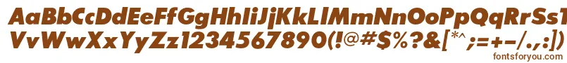 SansserifexbflfItalic-fontti – ruskeat fontit