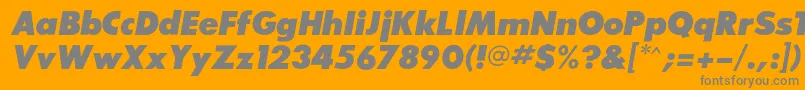 SansserifexbflfItalic Font – Gray Fonts on Orange Background