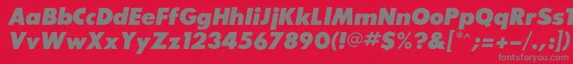 SansserifexbflfItalic Font – Gray Fonts on Red Background