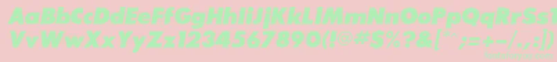 SansserifexbflfItalic Font – Green Fonts on Pink Background