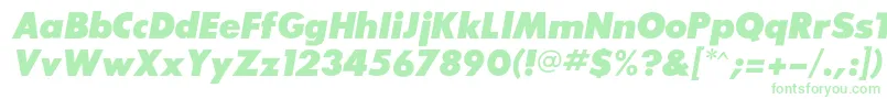 フォントSansserifexbflfItalic – 緑のフォント
