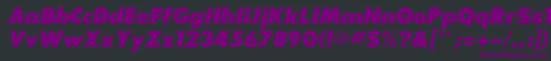 SansserifexbflfItalic Font – Purple Fonts on Black Background