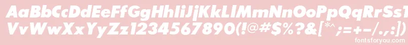 Fonte SansserifexbflfItalic – fontes brancas em um fundo rosa