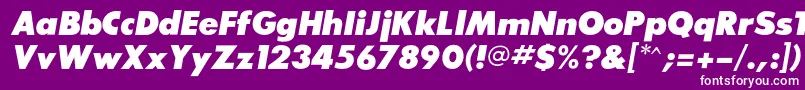 SansserifexbflfItalic-Schriftart – Weiße Schriften auf violettem Hintergrund