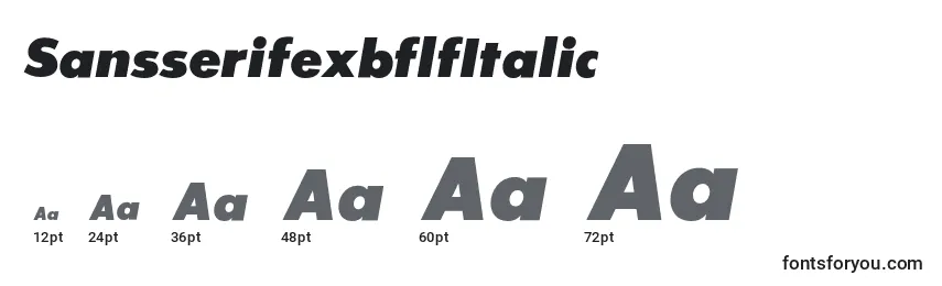 SansserifexbflfItalic Font Sizes