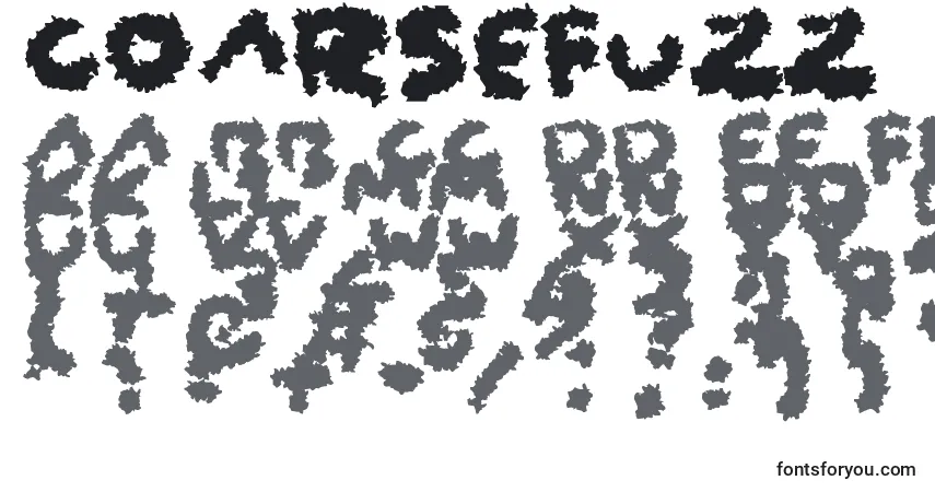Schriftart CoarseFuzz – Alphabet, Zahlen, spezielle Symbole