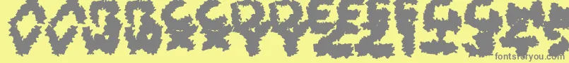 CoarseFuzz-Schriftart – Graue Schriften auf gelbem Hintergrund