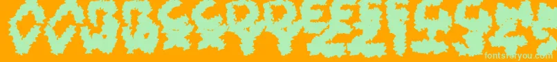 More about CoarseFuzz Font CoarseFuzz Font – Green Fonts on Orange Background
